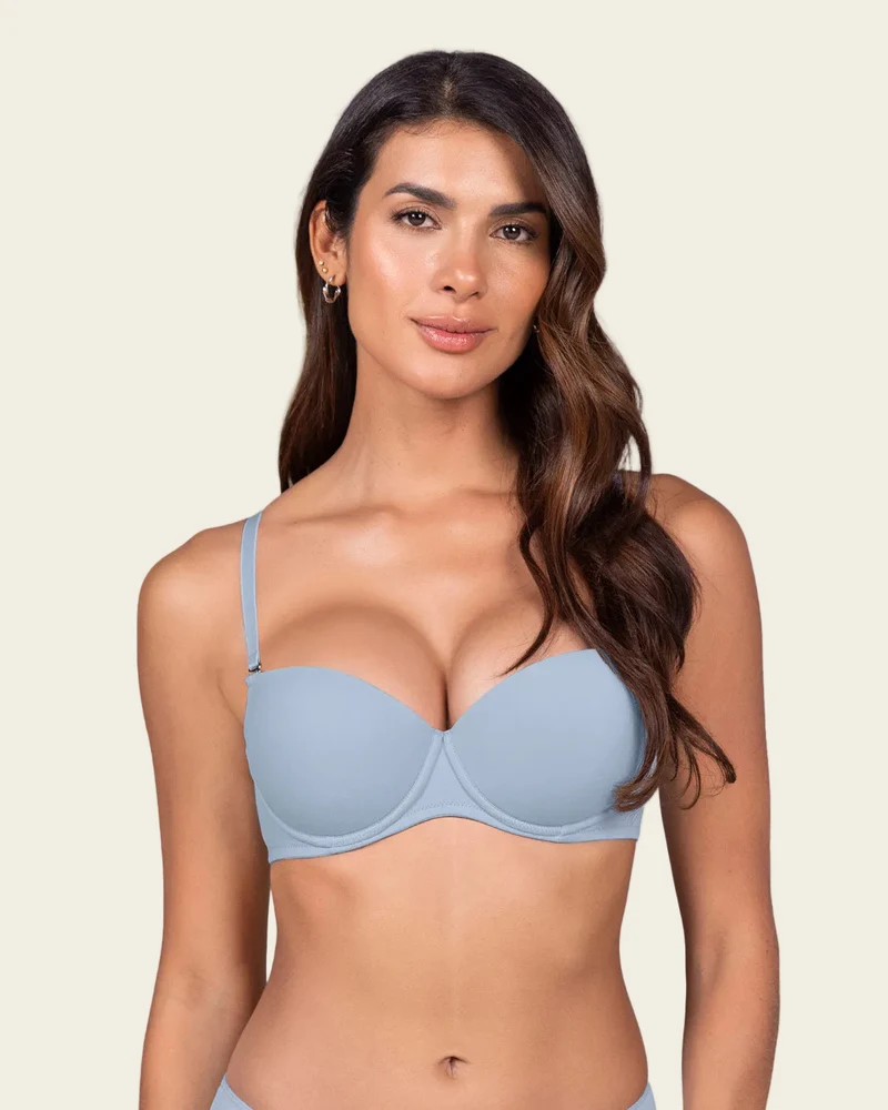 Soutien-gorge corbeille à bonnets lisses avec arceaux et push-up intégré