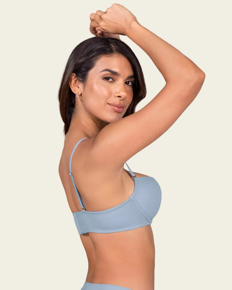 Soutien-gorge corbeille à bonnets lisses avec arceaux et push-up intégré