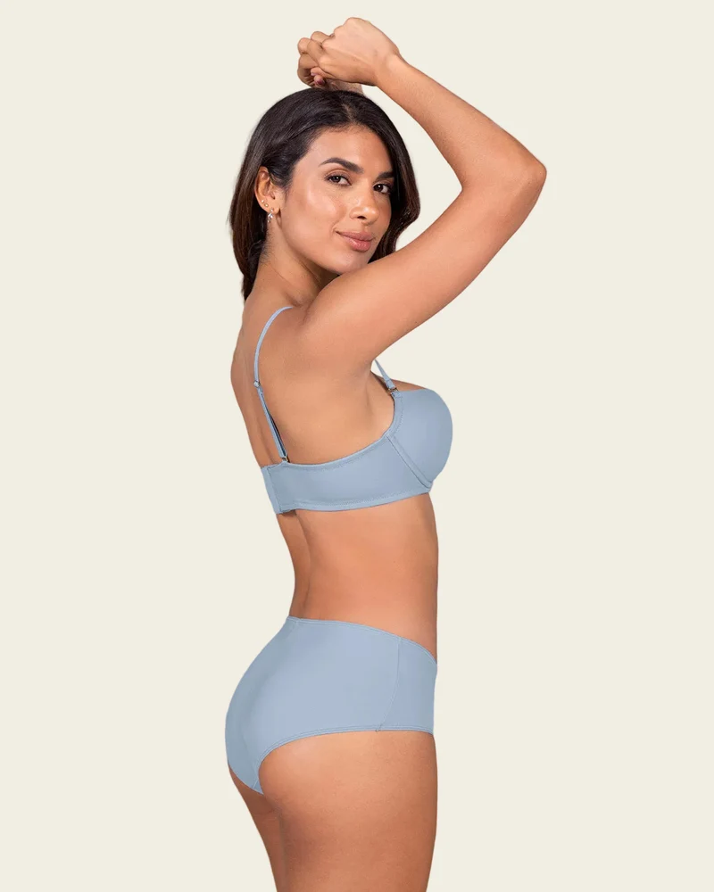 Soutien-gorge corbeille à bonnets lisses avec arceaux et push-up intégré