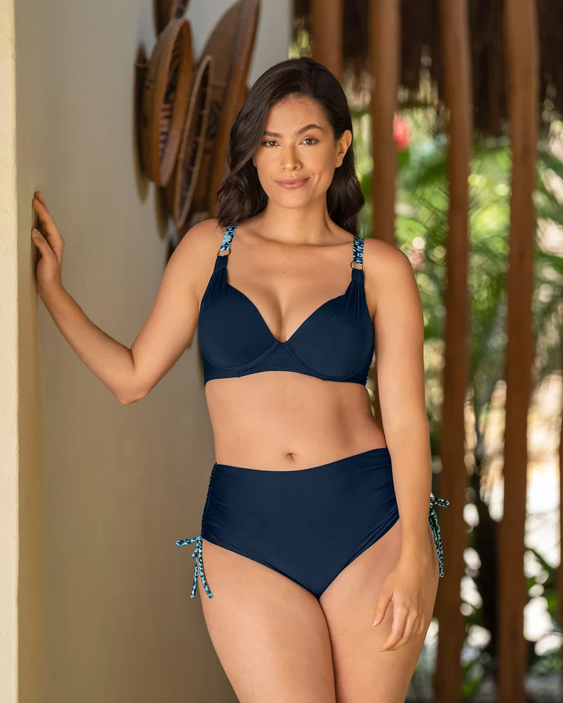 Bas écologique taille haute avec contrôle du ventre