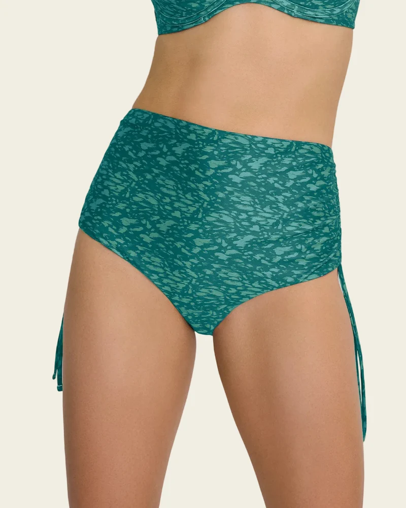 Bas de bikini taille haute écologique avec contrôle doux