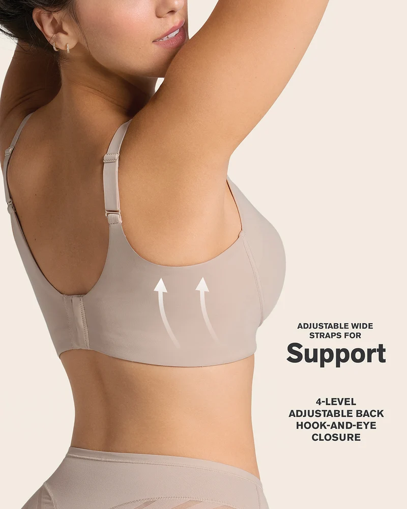 Soutien-gorge sans armature ultra-confortable, à maintien élevé et couvrance