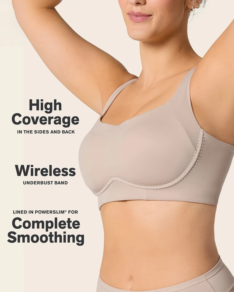 Soutien-gorge sans armature ultra-confortable, à maintien élevé et couvrance