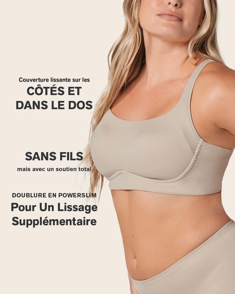 Soutien-gorge sans armature ultra-confortable, à maintien élevé et couvrance