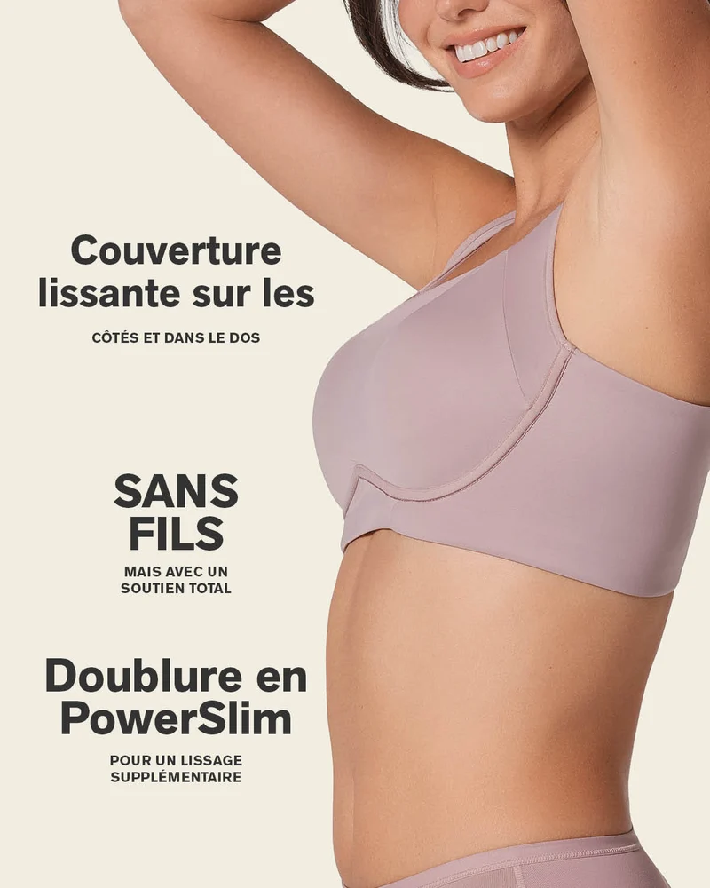 Soutien-gorge sans armature ultra-confortable, à maintien élevé et couvrance