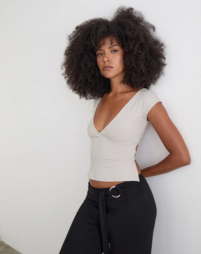 Haut croisé Netan, couleur « Cannoli Cream »