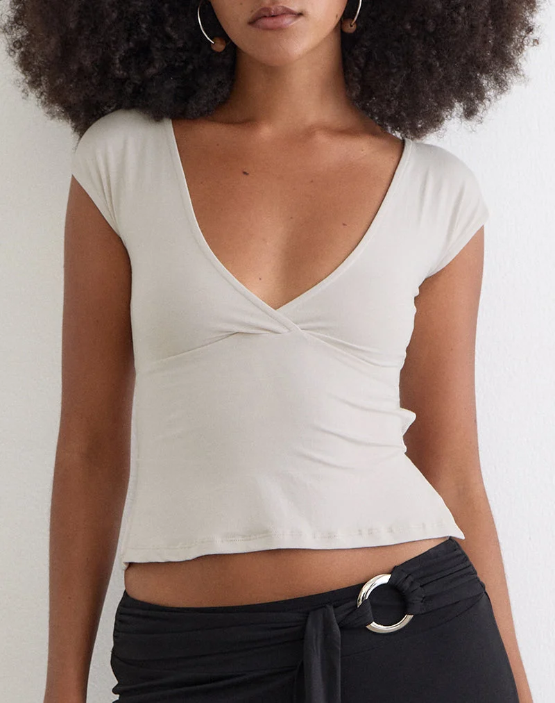 Haut croisé Netan, couleur « Cannoli Cream »