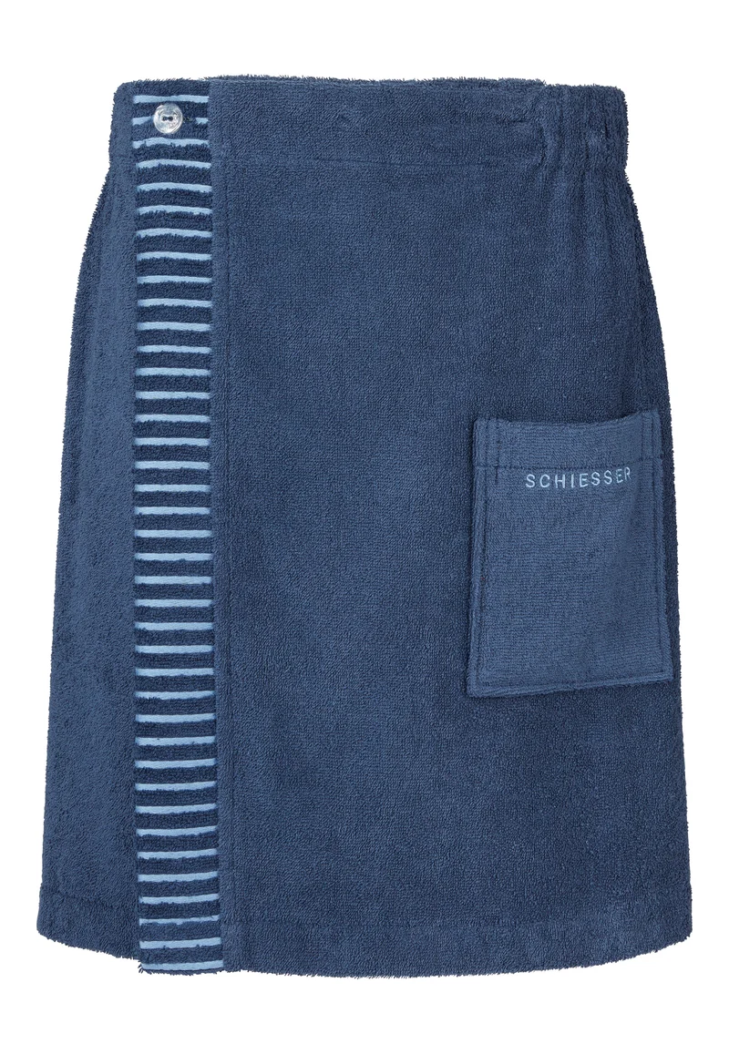 Saunatuch mit Knöpfen Dunkelblau - SCHIESSER Home
