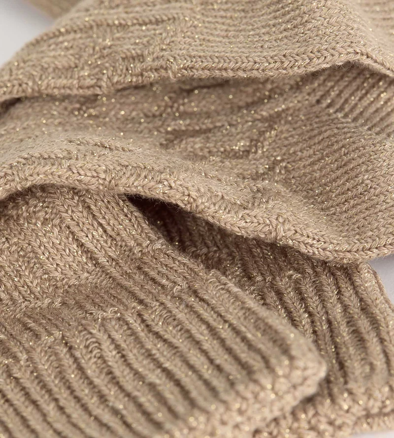 Chaussettes côtelées beige La Mode