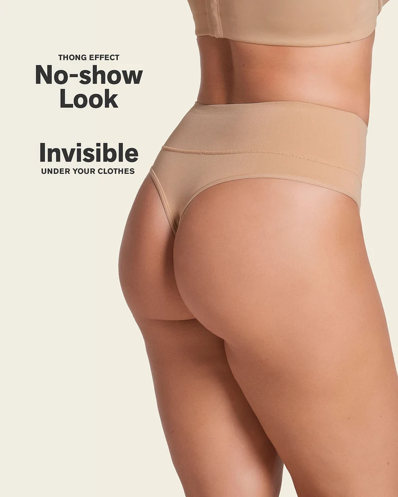 String amincissant taille haute à contrôle modéré sans coutures