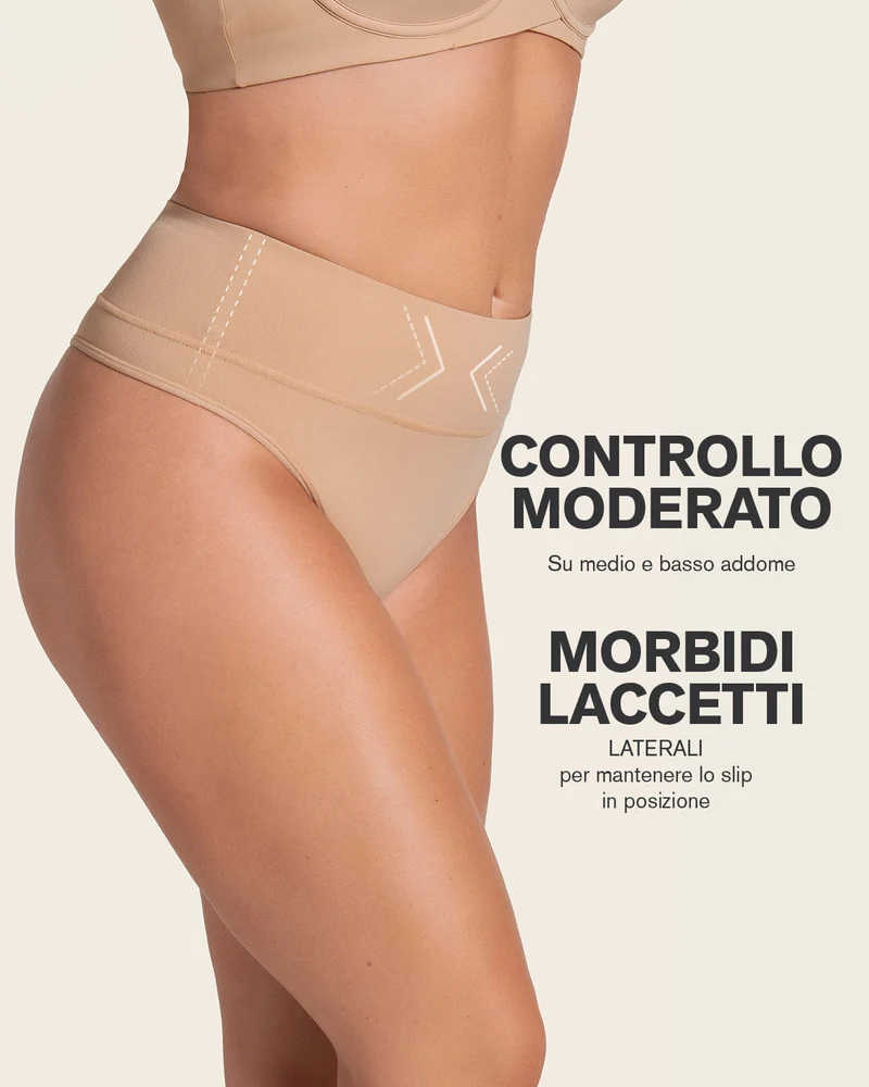 String amincissant taille haute à contrôle modéré sans coutures