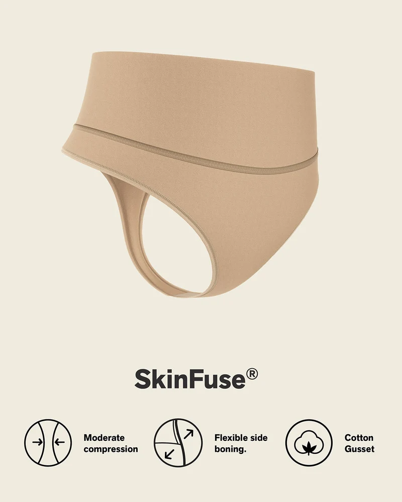 String amincissant taille haute à contrôle modéré sans coutures
