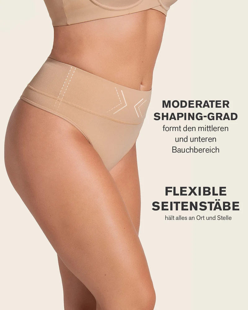 String amincissant taille haute à contrôle modéré sans coutures