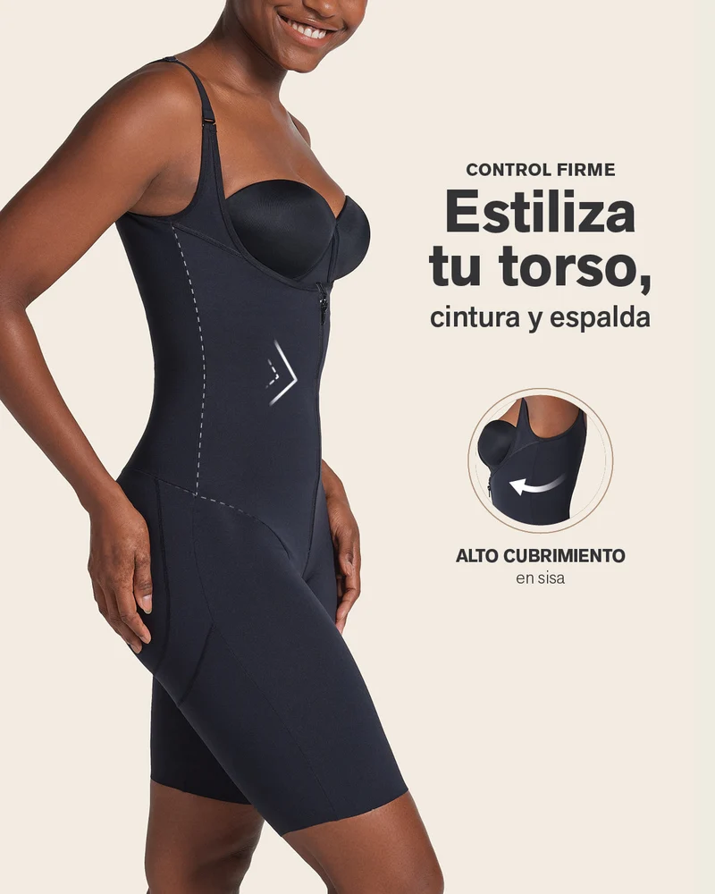 Body à fort contrôle abdominal avec effet fesses liftées