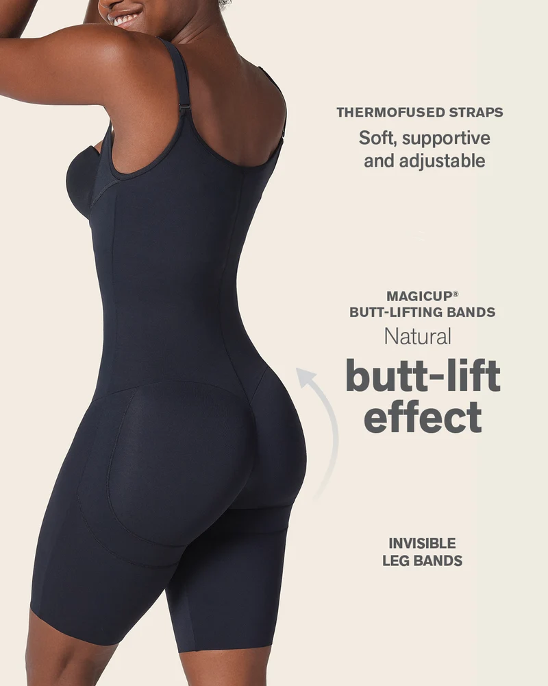 Body à fort contrôle abdominal avec effet fesses liftées