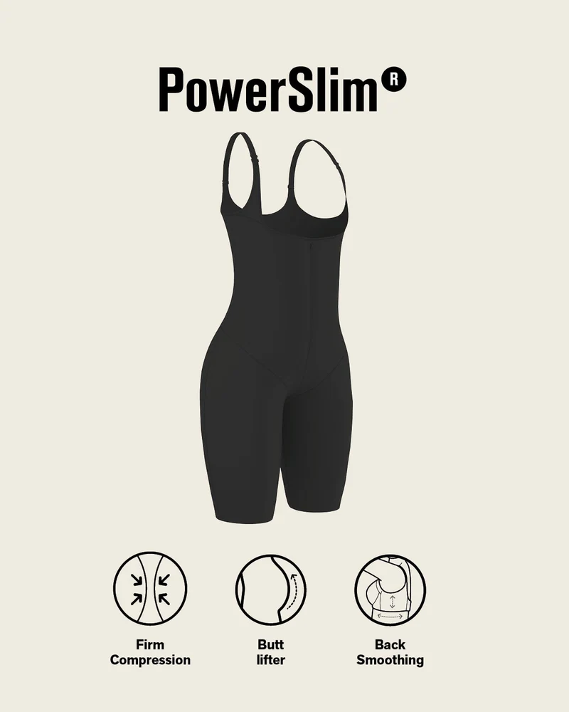 Body à fort contrôle abdominal avec effet fesses liftées