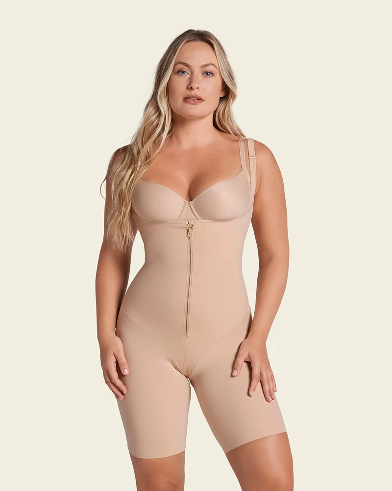 Body à fort contrôle abdominal avec effet fesses liftées