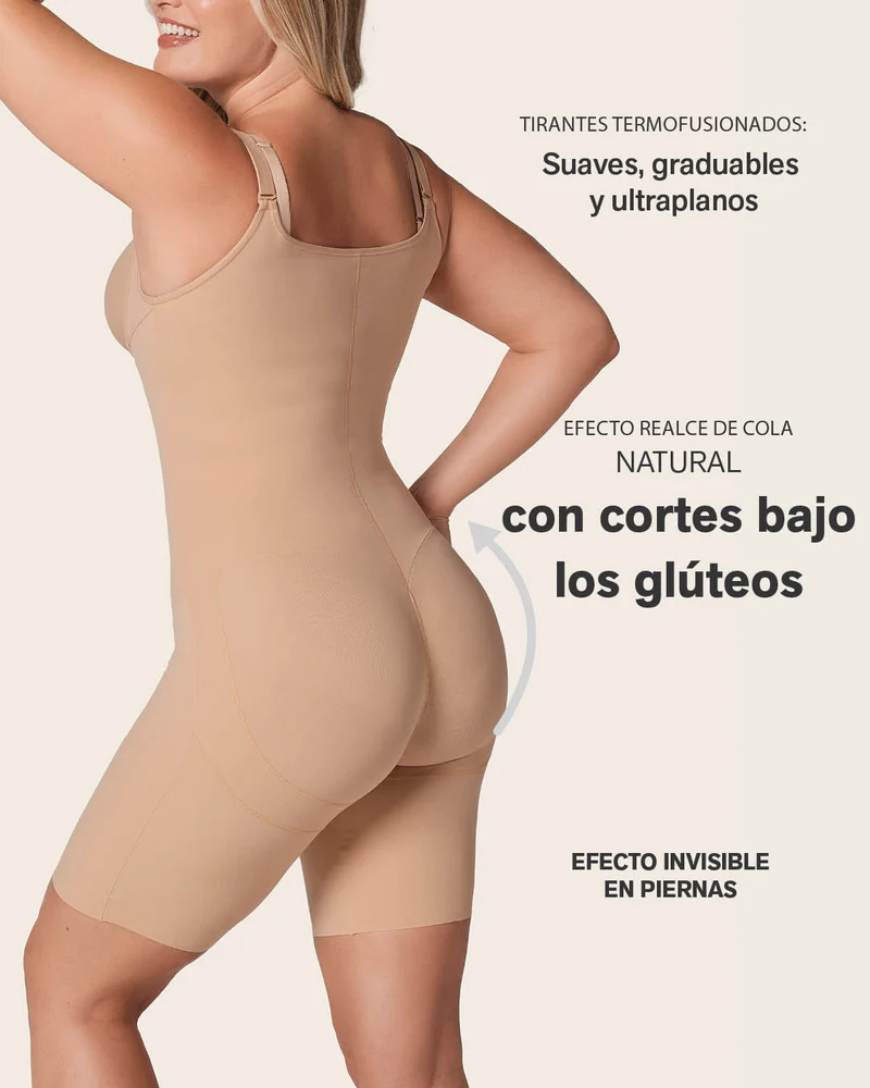 Body à fort contrôle abdominal avec effet fesses liftées