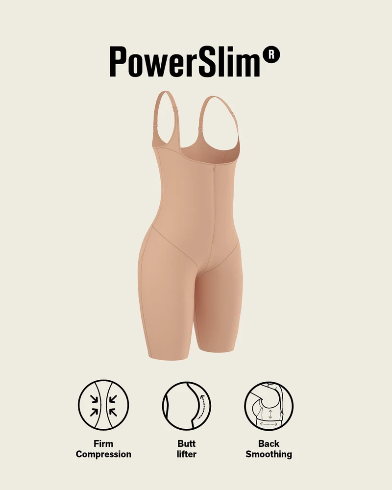 Body à fort contrôle abdominal avec effet fesses liftées