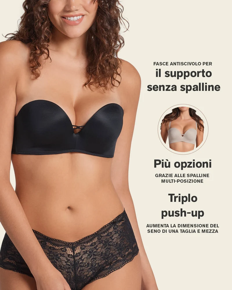 Soutien-gorge WOW rembourré, peut être porté sans bretelles