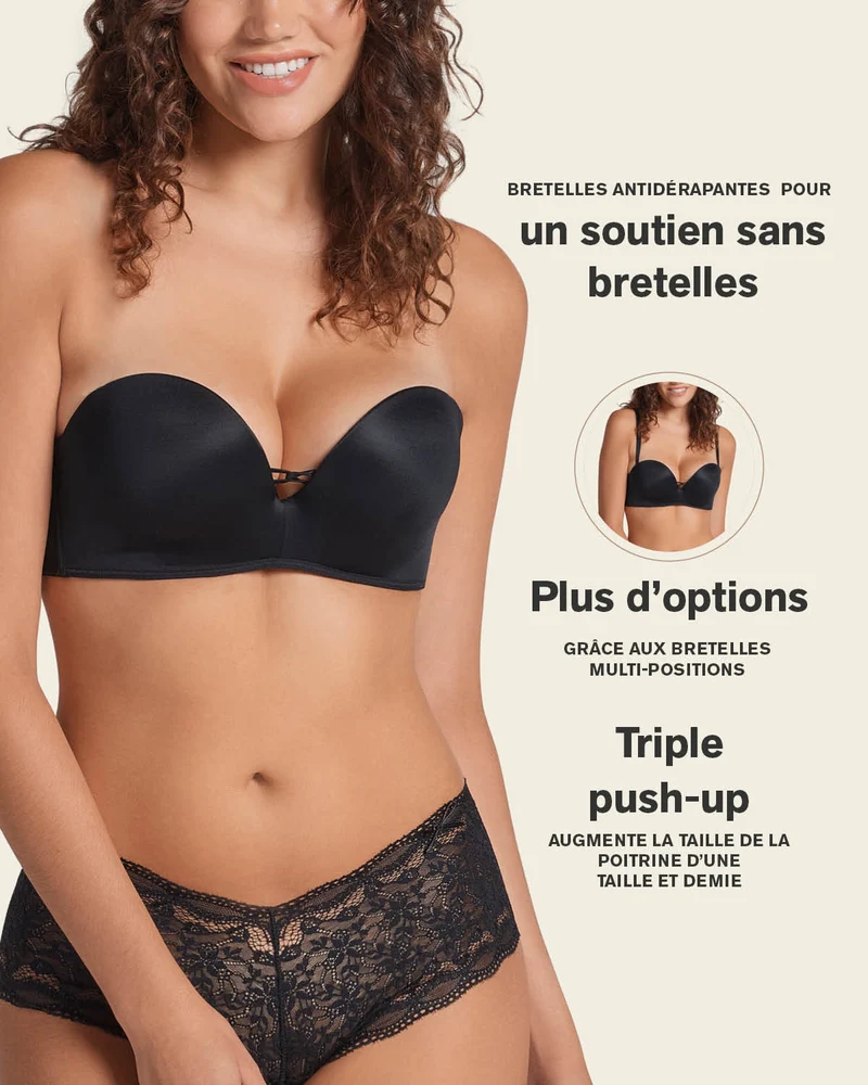 Soutien-gorge WOW rembourré, peut être porté sans bretelles