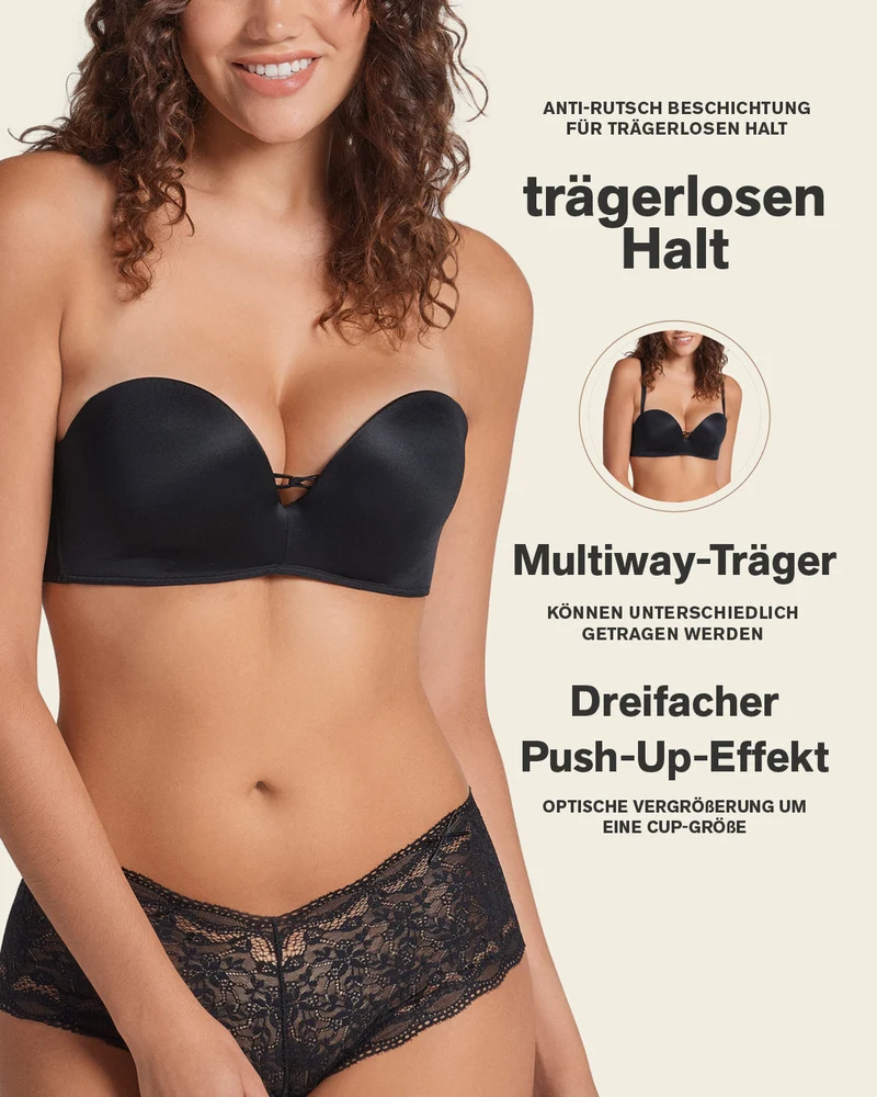 Soutien-gorge WOW rembourré, peut être porté sans bretelles