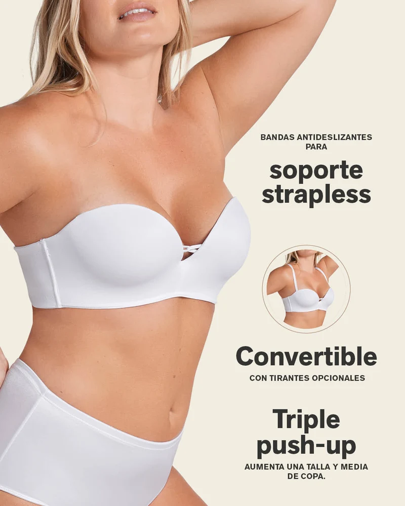 Soutien-gorge WOW rembourré, peut être porté sans bretelles
