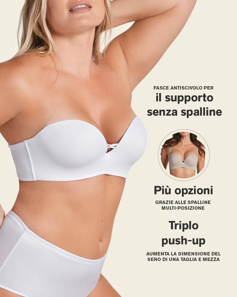 Soutien-gorge WOW rembourré, peut être porté sans bretelles