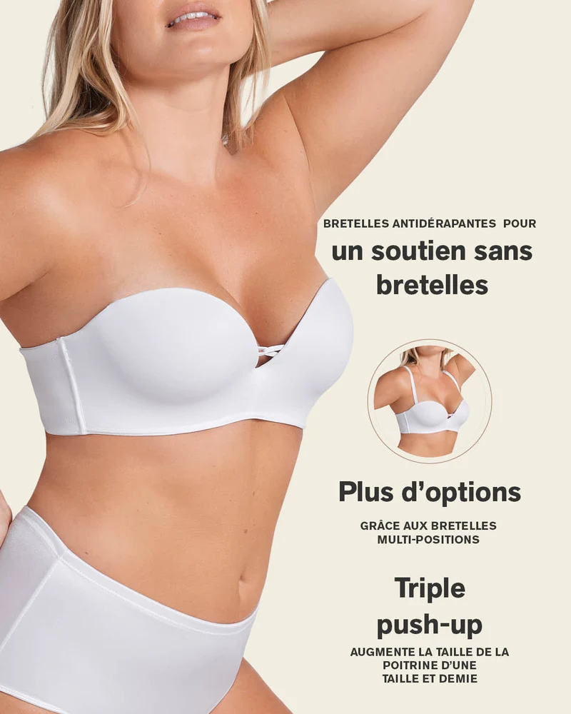 Soutien-gorge WOW rembourré, peut être porté sans bretelles