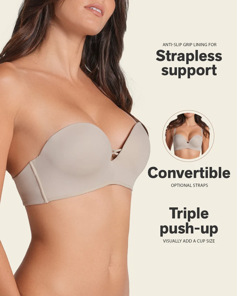 Soutien-gorge WOW rembourré, peut être porté sans bretelles