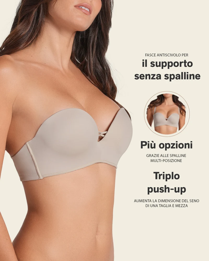 Soutien-gorge WOW rembourré, peut être porté sans bretelles