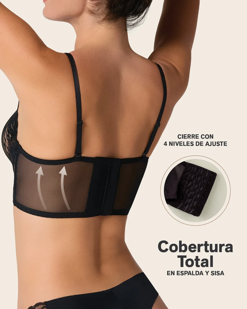 Bralette en dentelle et transparences