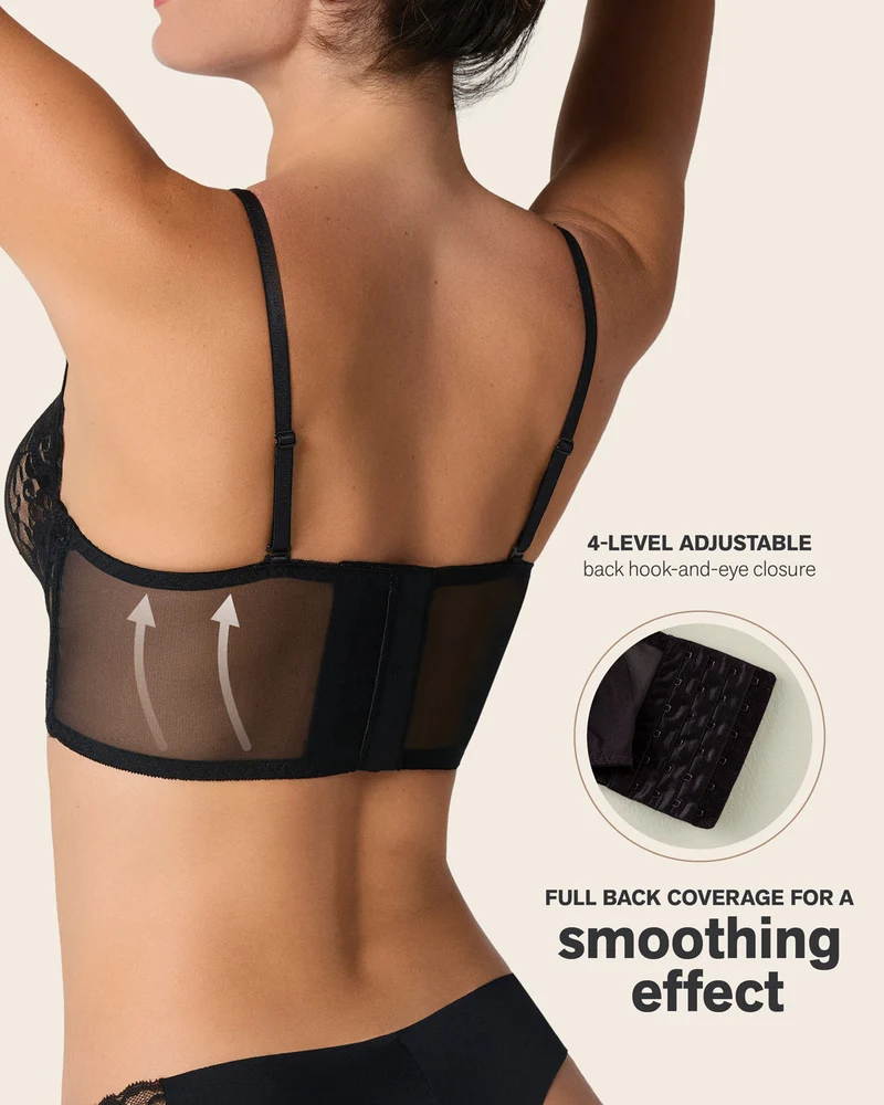 Bralette en dentelle et transparences