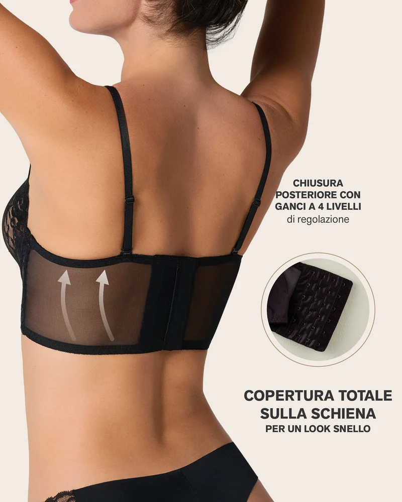 Bralette en dentelle et transparences