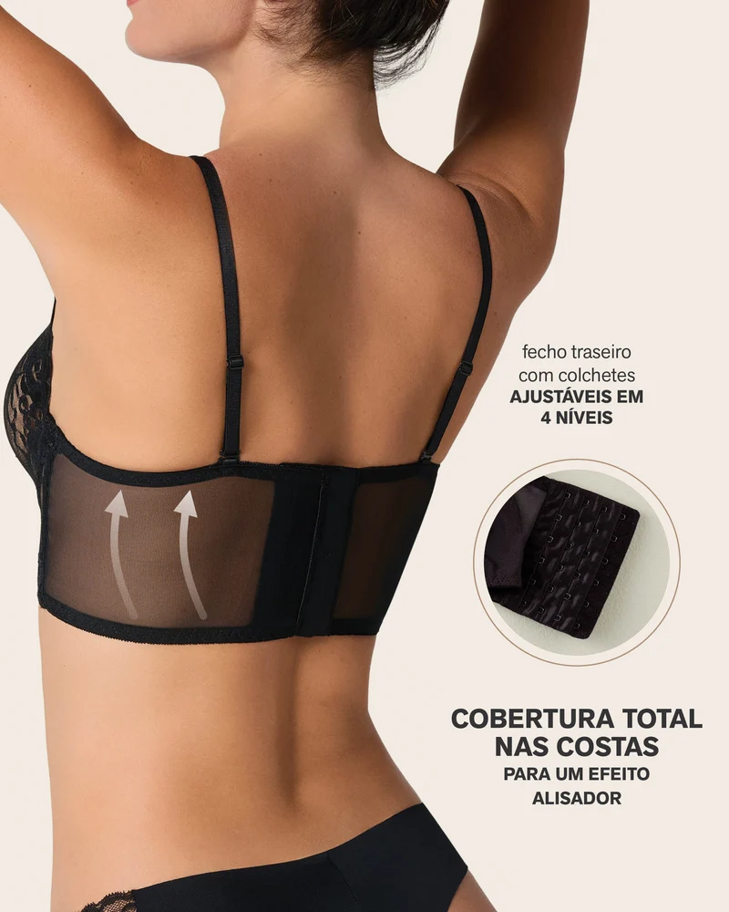 Bralette en dentelle et transparences
