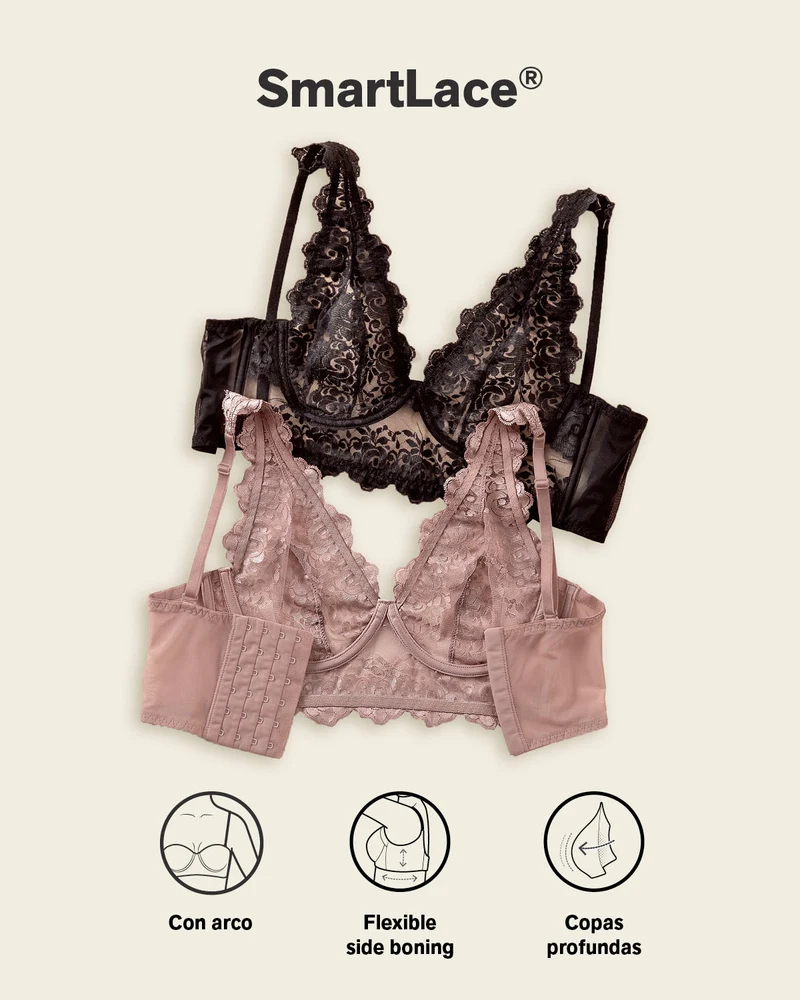 Bralette en dentelle et transparences