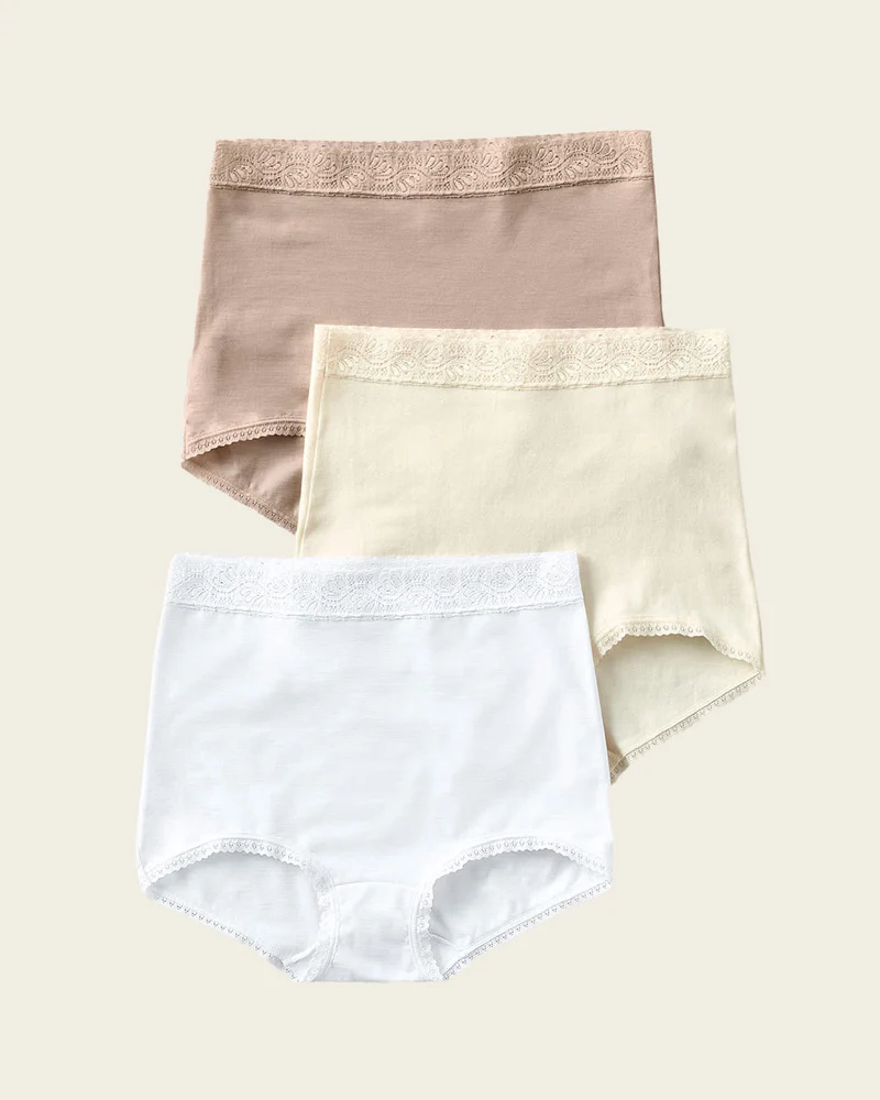 Pack de 3 culottes confortables à coupe classique et à couvrance complète