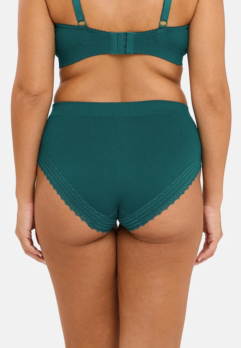 Lot de 3 slips Agathe Rose Nordique, Vert Emeraude et Violet Rhapsodie