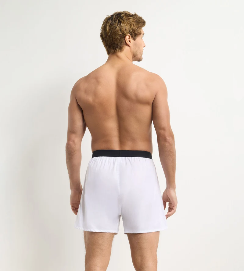 Boxer Ample Homme Signature Coton Blanc
