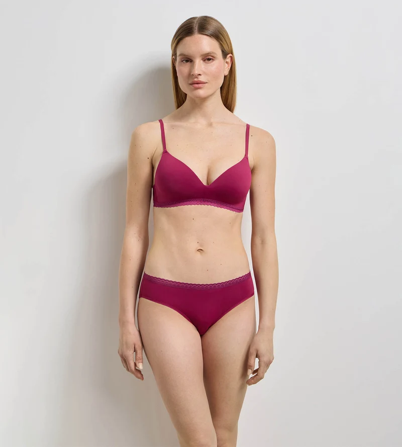 Soutien-gorge triangle sans armatures framboise intense Daily Micro