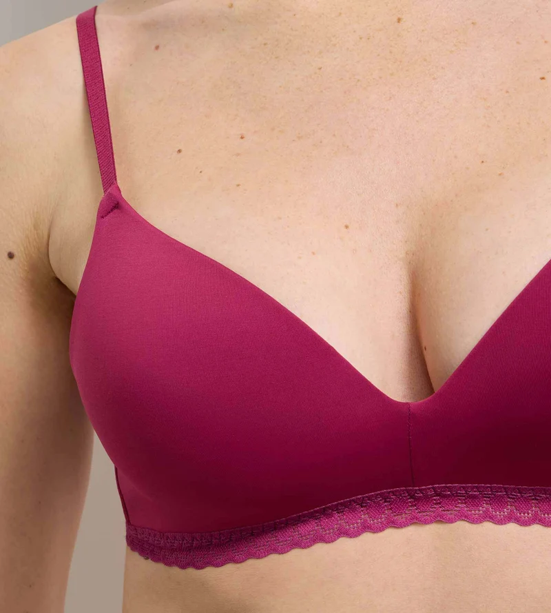 Soutien-gorge triangle sans armatures framboise intense Daily Micro