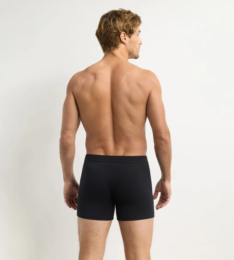 Boxer Long Homme Coton Supima® Noir Signature