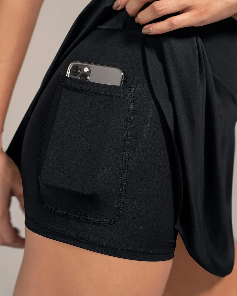 Jupe de sport avec short interne avec poche