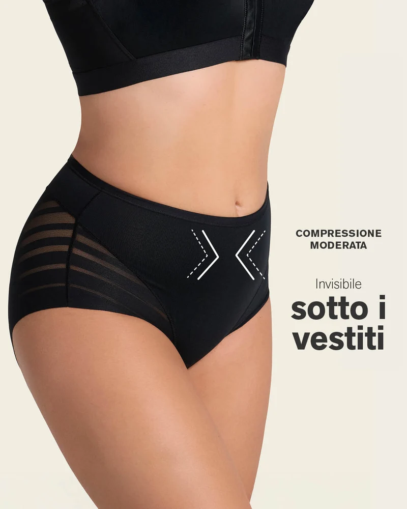 Pack de 2 culottes gainantes classiques avec contrôle modéré de l'abdomen