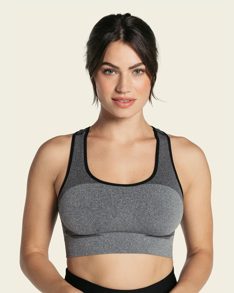 Haut sans coutures double face avec maintien de la poitrine