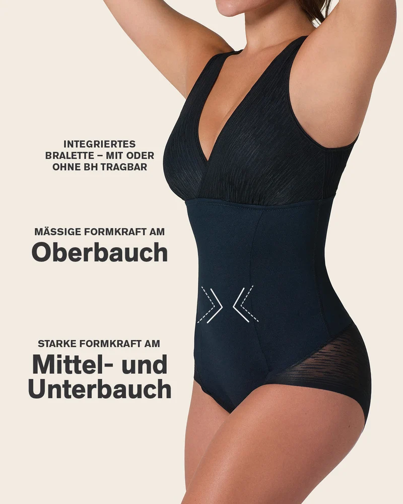 Body avec contrôle du ventre avec bralette intégrée