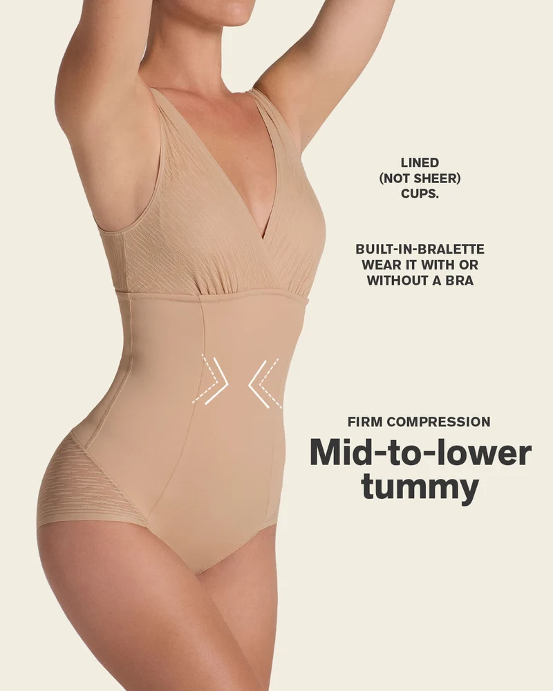 Body avec contrôle du ventre avec bralette intégrée