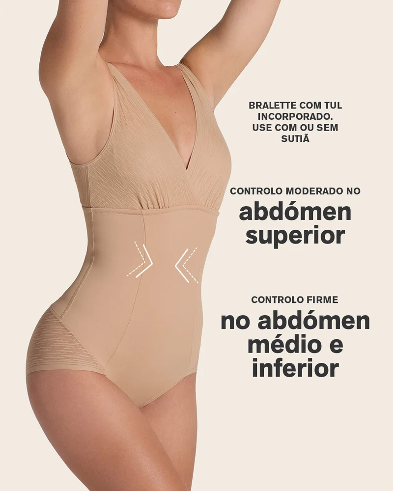 Body avec contrôle du ventre avec bralette intégrée