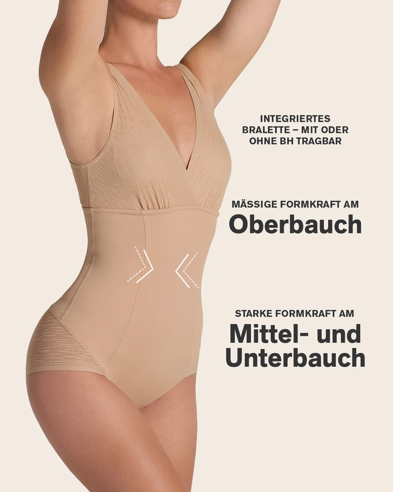 Body avec contrôle du ventre avec bralette intégrée