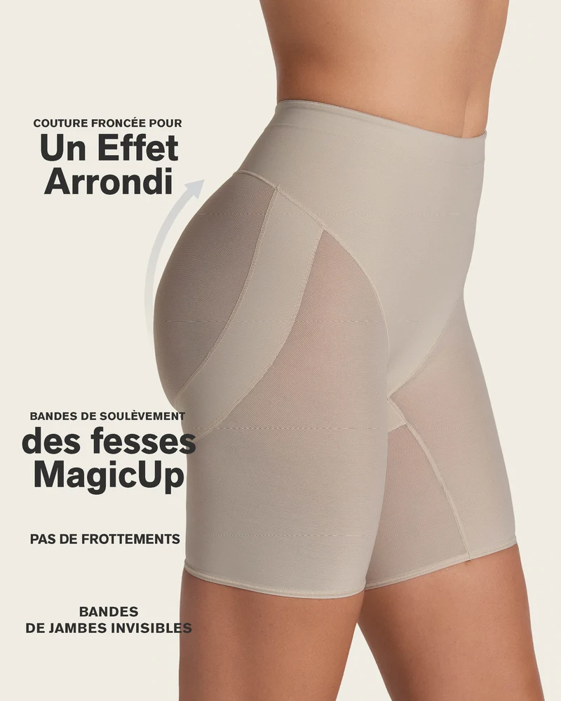 Shorty gainant qui soulève les fesses et contrôle fort l'abdomen